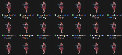 Screenshot of loose image files